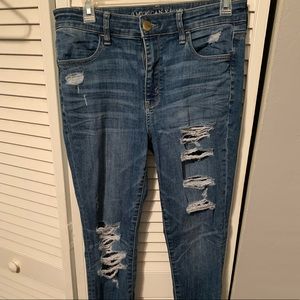 American eagle ripped jeans with super stretch